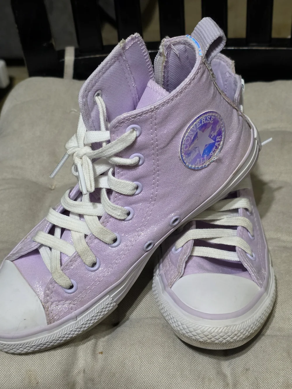 Converse KIDS  Higt-top Gliter Sneaker In Pink Us3d Size 2
